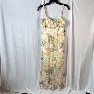 Liberty Love Yellow Maxi Sundress with Bustier and Spaghetti Straps